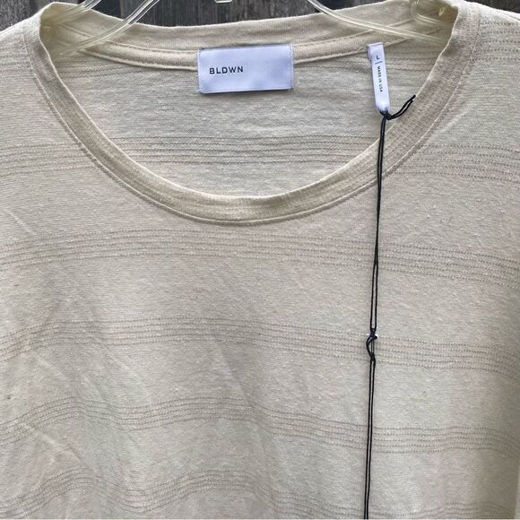 Men’s BLDWN Hemp Ticking Stripe Sweater Size Large NWT - Picture 7 of 8